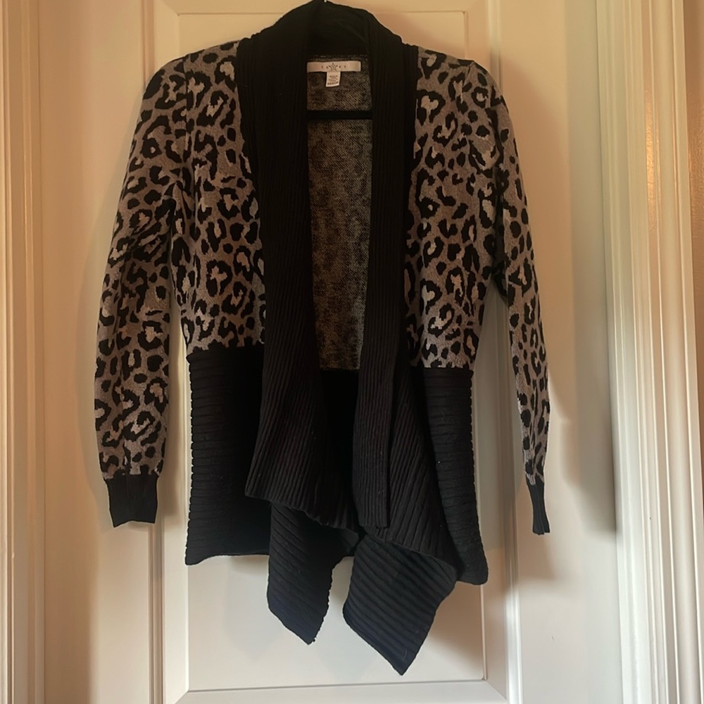 Grey leopard cardigan